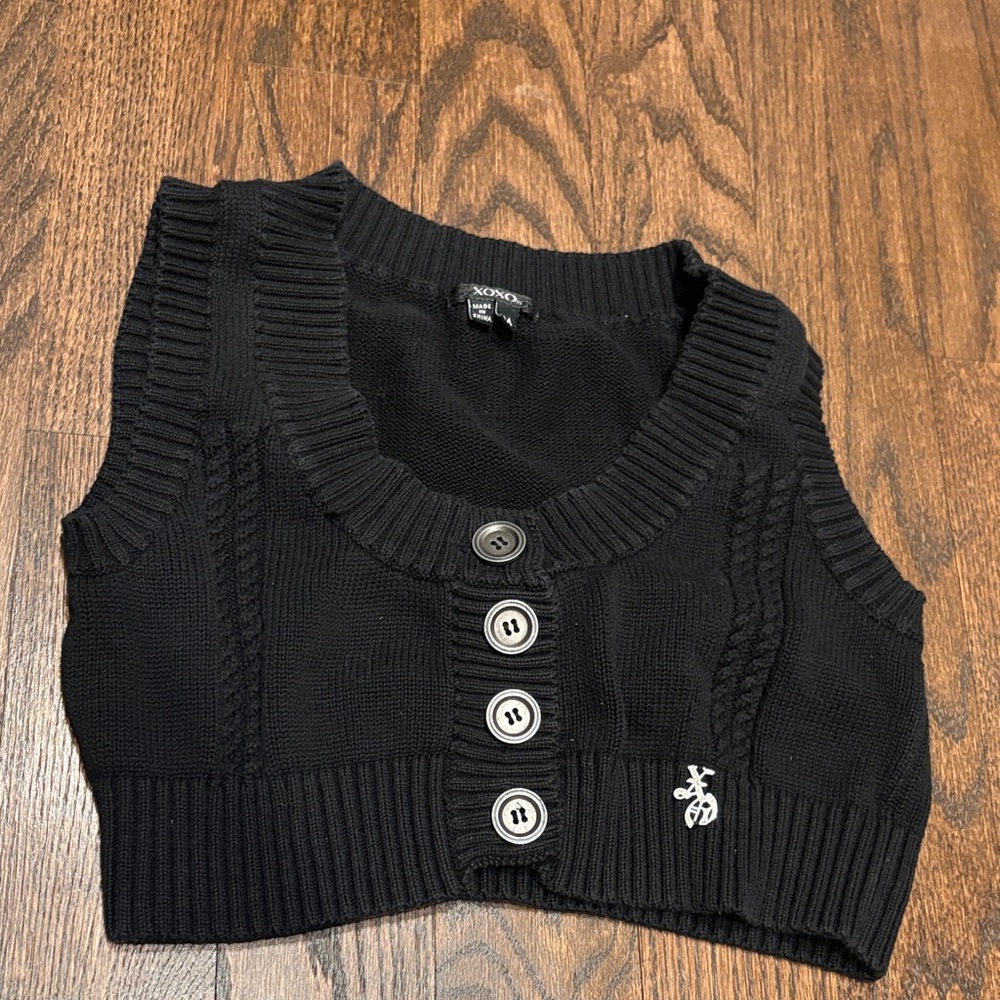 XOXO Black V-Neck Sweater Vest